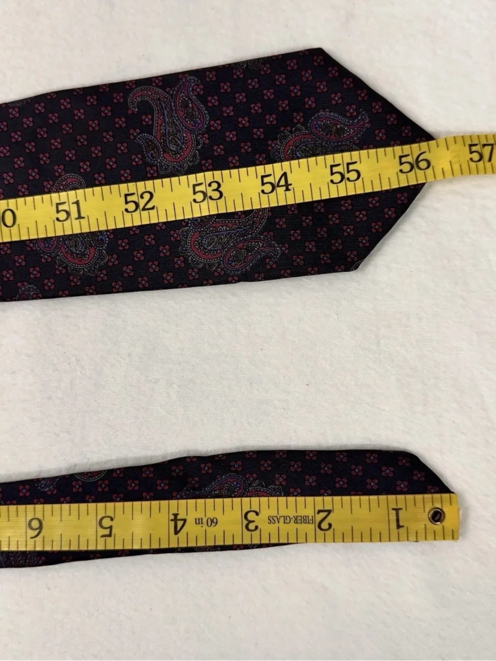 Classic Navy Paisley Silk Tie -DAKS Vintage Silk Tie Men's Paisley